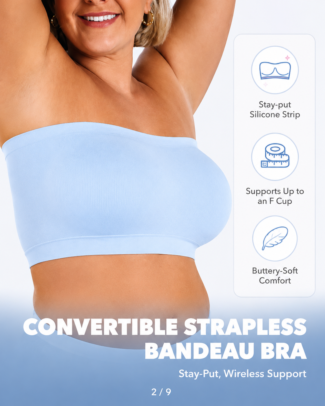 Zara Bra™ Seamless Strapless Tube Bra – Non-Slip Wireless Comfort